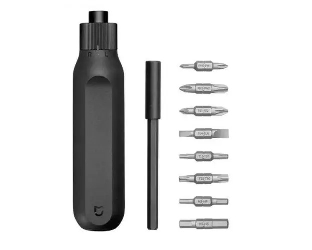 Set surubelnita de precizie Xiaomi Mi Ratchet Screwdriver BHR4779GL, 16-in-1, Otel S2, cap magnetic, 8 biti cu capat dublu (Negru)