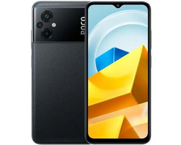 Telefon Mobil Poco M5, Procesor MediaTek Helio G99, IPS LCD 6.58inch, 4GB RAM, 128GB Flash, Camera Tripla 50+2+2MP, Wi-Fi, 4G, Dual Sim, Android (Negru)