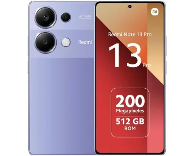 Telefon Mobil Xiaomi Redmi Note 13 Pro 4G, Procesor Mediatek Helio G99 Ultra Octa-Core, AMOLED 6.67inch, 12GB RAM, 512GB Flash, Camera Tripla 200+8+2 MP, Wi-Fi, 4G, Dual Sim, Android (Mov)