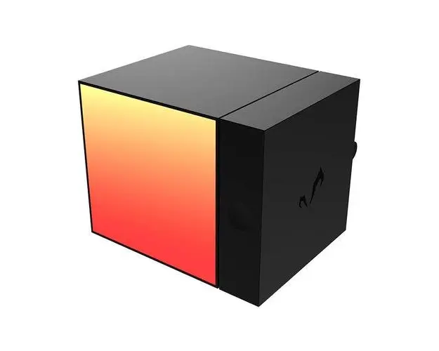 Lampa de birou LED inteligenta Yeelight Cube Smart Lamp, Panel, 6.5 W, 2100 mAh, iluminare RGB, Wireless (Negru)