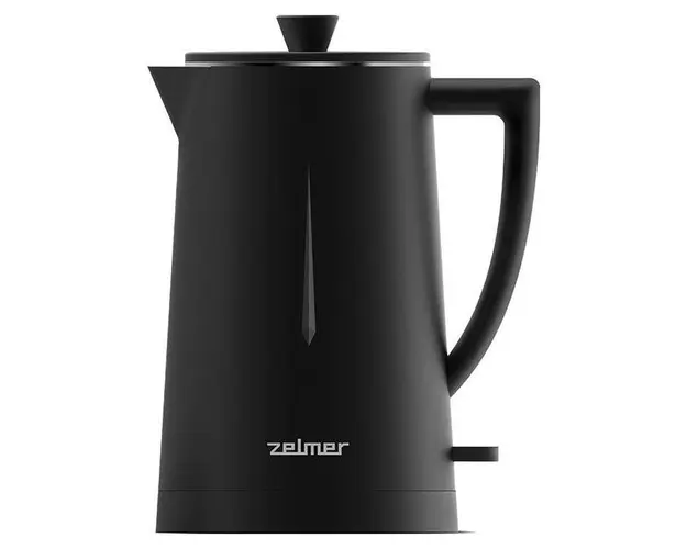 Fierbator de apa Zelmer ZCK8020B, 1.7 l, 1500 W, Capac detasabil, Pereti dubli (Negru)