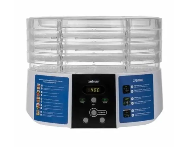 Deshidrator de alimente Zelmer ZFD1005, 520W, 4 tavi (Alb)