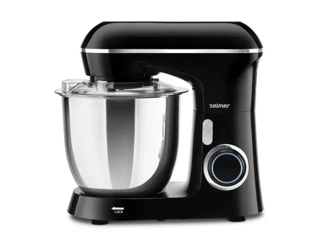 Robot de bucatarie Zelmer ZKR1300B, 1300 W, 4.5 L, 10 Trepte de viteza (Negru/Argintiu)