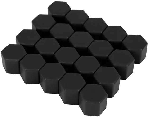 Set 20 capace prezoane 17" NEGRE din Silicon pentru jante