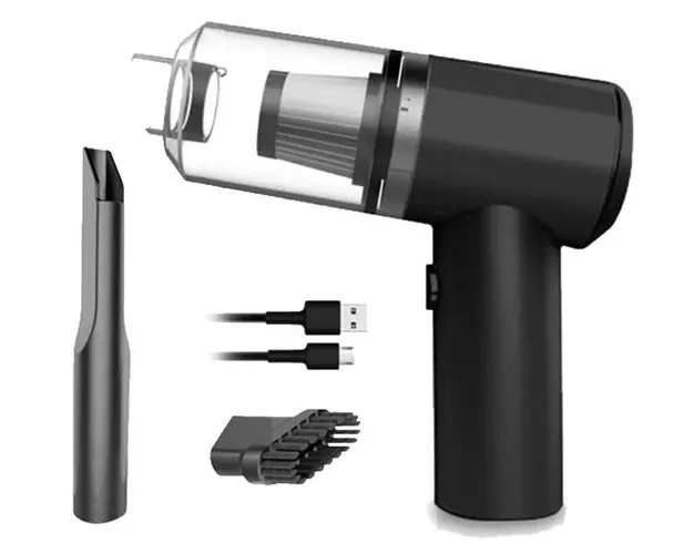 Aspirator auto Fara fir 2in1 120 W Cu Lumina LED Negru