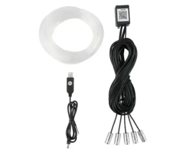 Banda led auto fibra optica cu bluetooth