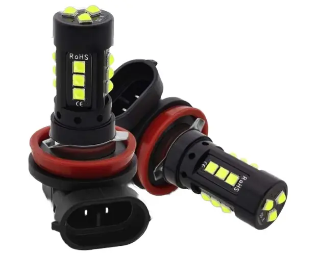 Set 2 becuri auto H11/H8 15 LED putere 80W temperatura 6000K