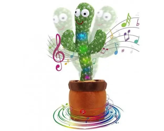 CACTUS dansator si vorbitor cu LED-uri Colorate / Jucarie interactiva OF