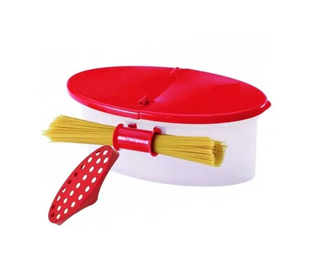 Caserola cu strecuratoare pentru preparare paste la microunde