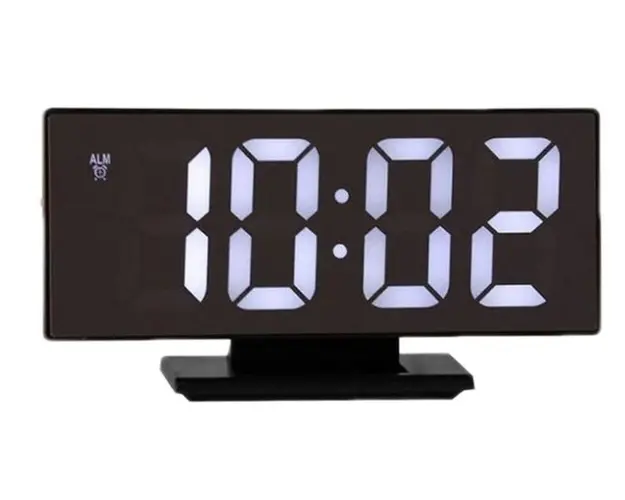 Ceas digital led mirror clock cu afisaj ALB DS-3618L