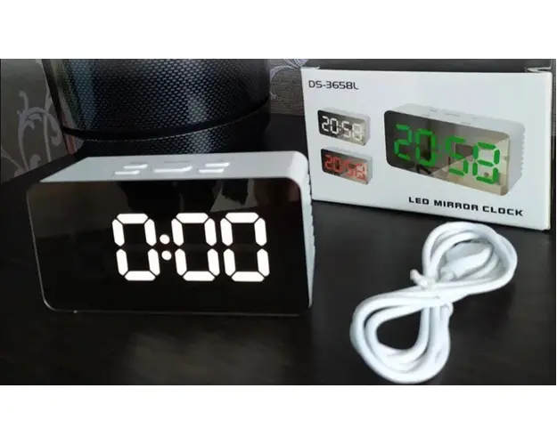 Ceas digital led mirror clock DS-3658L afisaj ALB