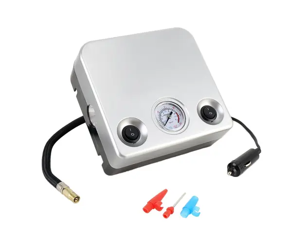 Compresor Auto AC595 12V 80PSI Argintiu Patrat