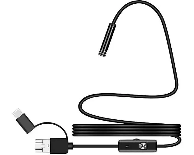 Camera Endoscop 3 in 1 USB C Android Slim pentru Inspectie Auto 5m