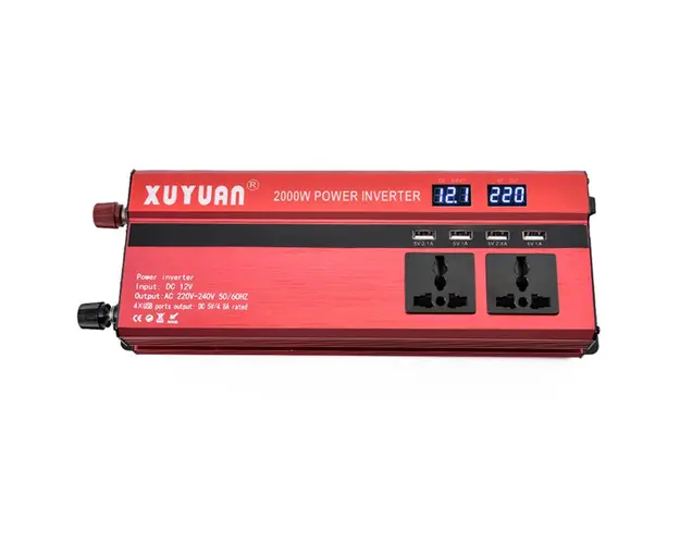 Invertor AUTO 600W cu Display 4 USB si 3 iesiri AC