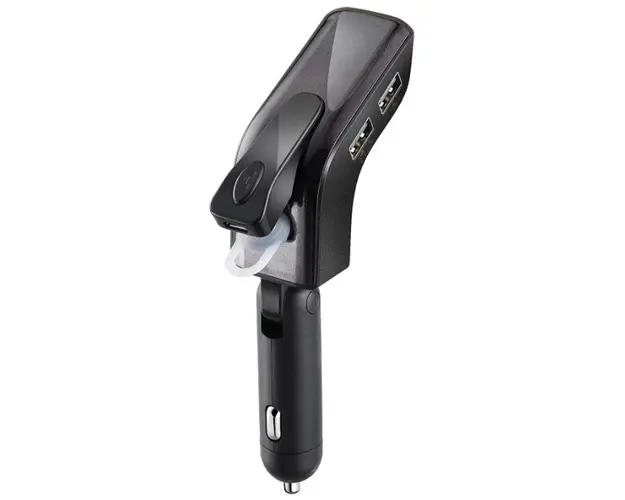 Kit modulator MP3 Handsfree cu casca bluetooth 12V V9 2 x USB output 