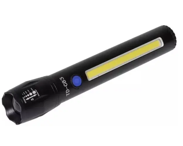 Lanterna TD-C83 cu LED CREE 7 W LED lateral COB 7 W acumulator integrat zoom telescopic