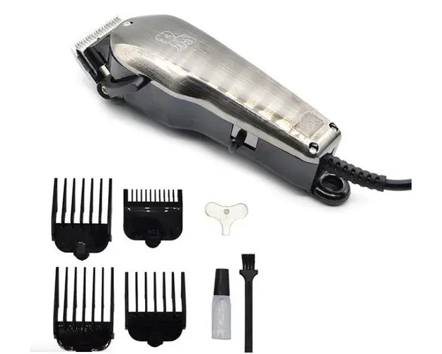Masina de tuns animale, model DC-13, design ergonomic, 4 distantiere, 10W, gri