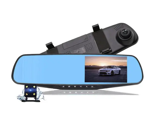 Oglinda AUTO display 3.5" cu camera fata-spate