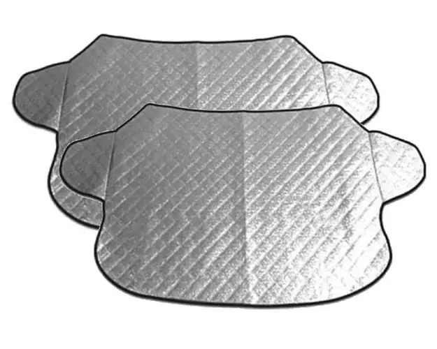 Set 2 x Protectie parbriz XL husa geam auto anti-inghet si parasolar universal prelata ARGINTIE 