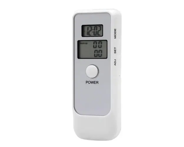 Tester de alcoolemie digital functie de ceas cronometru alb - AT002