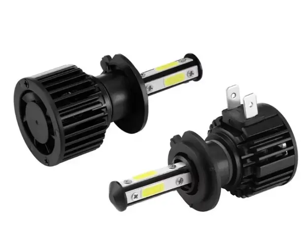 Set 2 leduri H4 cu doua faze 360 grade 4 fete luminoase alb putere 200W temperatura 6000k
