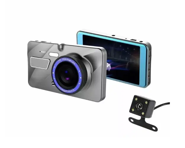 Camera Auto Dubla 4 LED