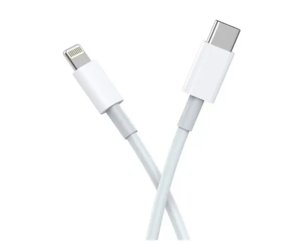 Cablu de date/incarcare USB Type C to Lightning lungime 2 metri ALB