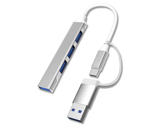 Adaptor Dongle Transfer de date tip C-USB si Splitter cu 4 porturi USB
