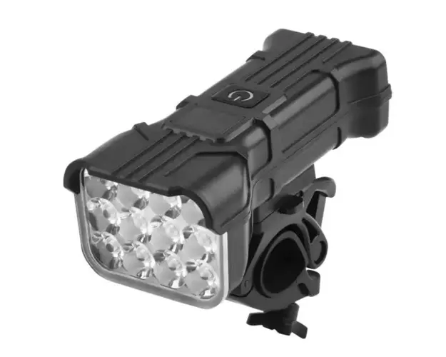 Far LED pentru bicicleta 12 LED 5 Moduri Iluminare + Claxon XK-012
