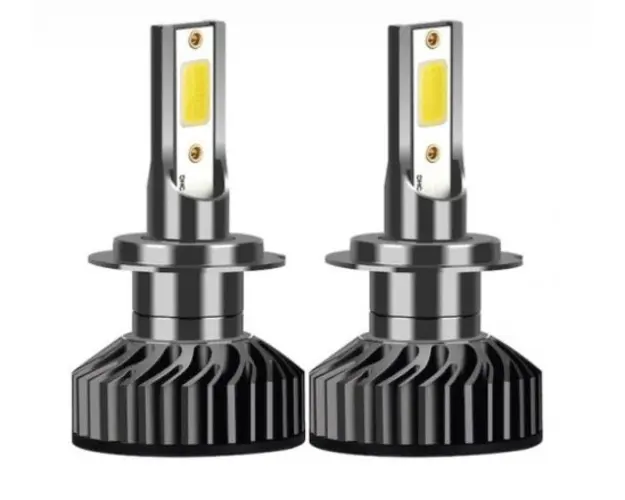 Set 2 becuri auto COB H7, 100W, lumina alb-rece, 12000 lumeni