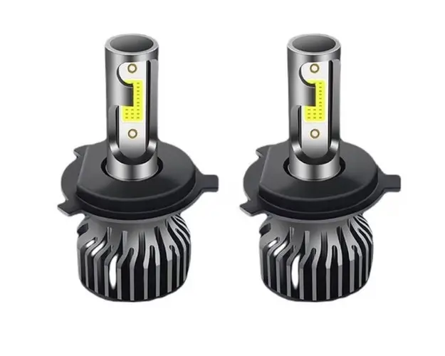 Set 2 becuri auto COB H4, 100W, lumina alb-rece, 12000 lumeni