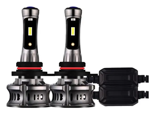 Set 2 becuri Auto LED XT7 H4, 50W, Canbus 2 FAZE + pozitie Albastra