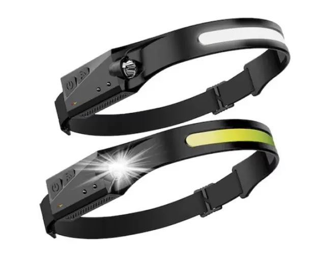 Set 2 Lanterna de cap cu senzor de miscare LED COB model YT-200