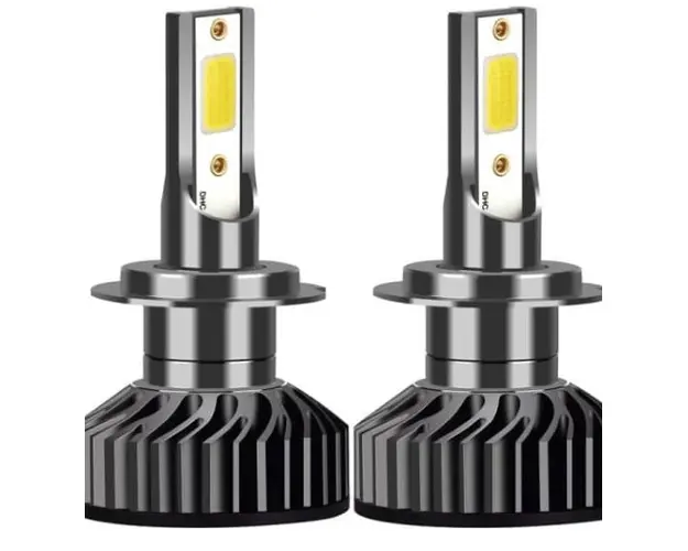 Set 2 becuri LED H7 F2 MINI COB 100W lumina alb-rece 12.000 lumeni