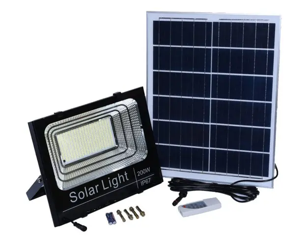 Proiector 200W cu Panou Solar si Telecomanda