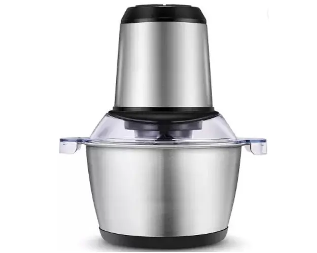 Tocator Electric Multifunctional Q JR842 650W cu 2 Viteze din Inox pentru Carne Fructe si Legume Capacitate 3L