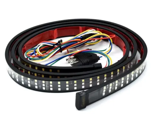 Banda LED autoadeziva rosu galben alb Iluminare 1.5M 12V pentru masina