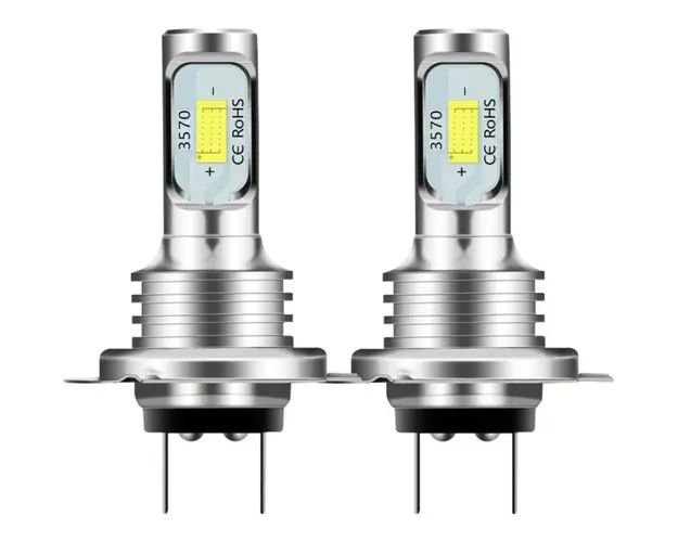Set 2 becuri auto LED H7 3570 7000LM 2SMD temperatura culoare 6000K putere 80W