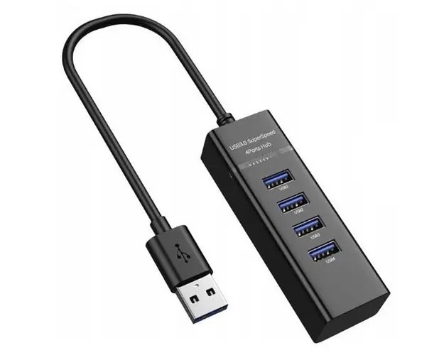 Hub cu 4 Porturi USB 3.0 de 5 Gbps LED Indicator Compact Q 303