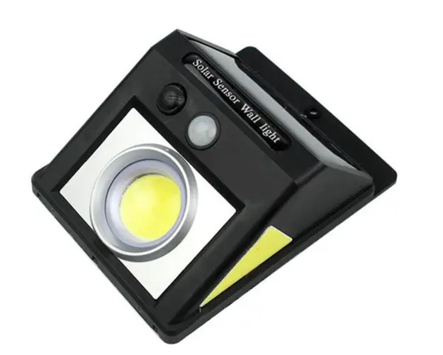 Lampa solara de perete cu leduri laterale lupa si senzor de miscare si lumina CL 2566A