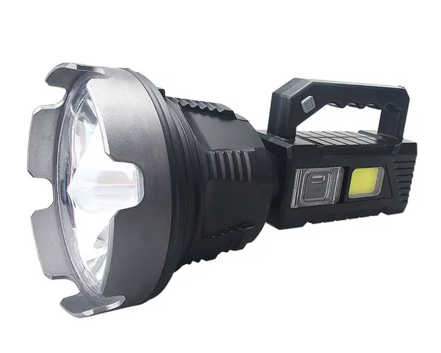 Lanterna de mana cu LED TD 999 de 50W cu 8000 lumeni acumulator integrat lumina laterala COB