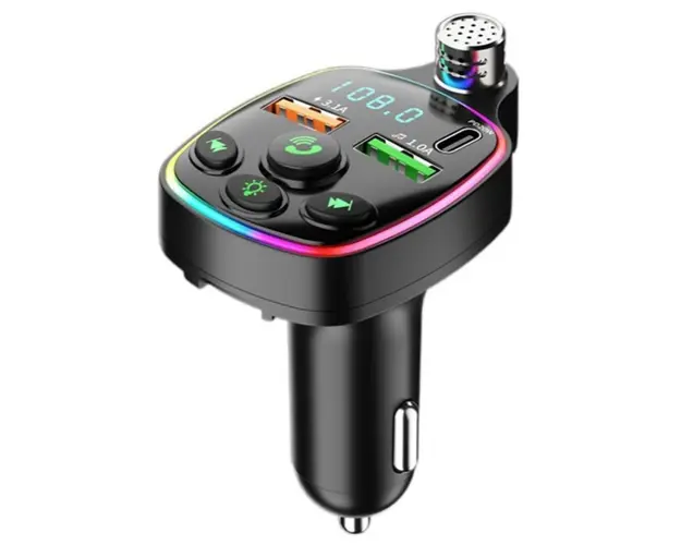 Modulator FM Andowl Q C71 cu 3 porturi USB microfon handsfree incarcare USB 3.1A