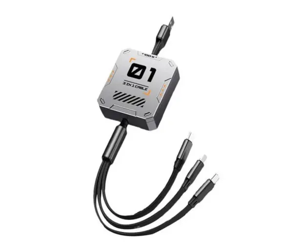 Cablu de date cu 3 mufe diferite Q SJ100 de 100W