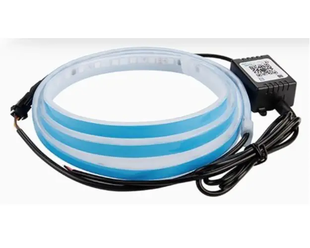 Banda decorativa LED Q D304 RGB pentru masina lungime 1,8m 12V cu aplicatie