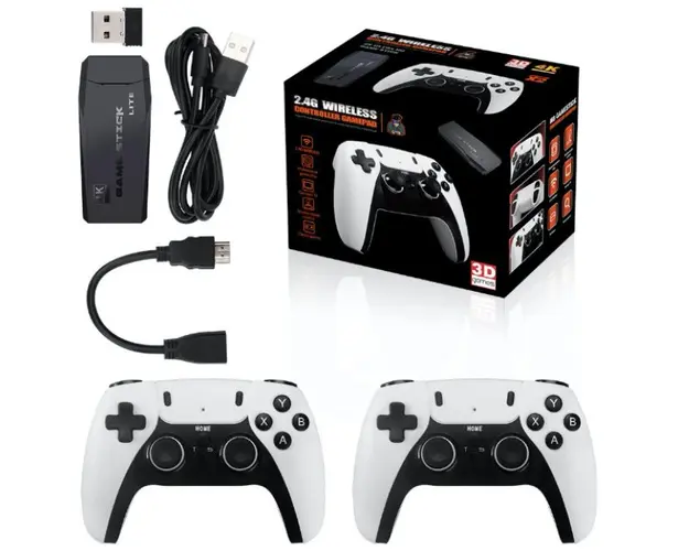 Consola tip stick cu jocuri retro 15000 de Jocuri Video 9 emulatoare si 2 controller Wireless