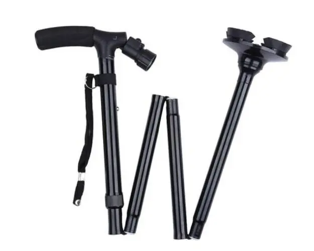 Baston de sprijin Trusty Cane cu inaltime reglabila pliabil cu lanterna