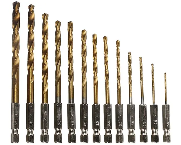 Set 13 Burghie cu cap BIT Prindere Hexagonala Otel 1.5-6.5 mm OFF