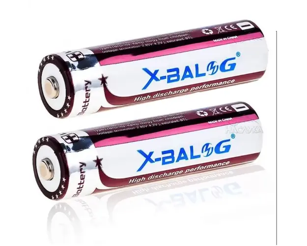 Set 2 Acumulatori X-Balong Li-Ion Tip 18650, 8800 mAh, 3.7V, terminal cu varf