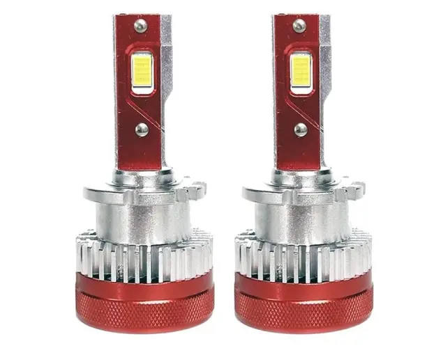 Set 2 Becuri D2s X 20 Auto LED 10000k 110W/Set Canbus 5600LM Carcasa Rosie