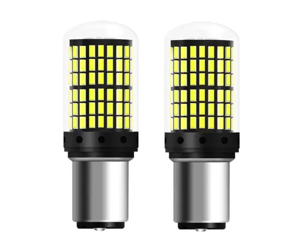 Set 2 Becuri LED ALB cu anulator CANBUS PY21W (Marsarier)